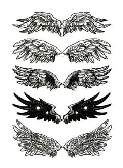 Generic 2 Piece Waterproof Temporary Fake Tattoo Stickers Black，Temporary Tattoo Waterproof Long-lasting Word Tattoos Temporary  - Image 2