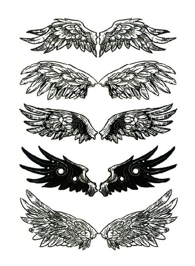 2 Piece Waterproof Temporary Fake Tattoo Stickers Black，Temporary Tattoo Waterproof Long-lasting Word Tattoos Temporary - Image 2