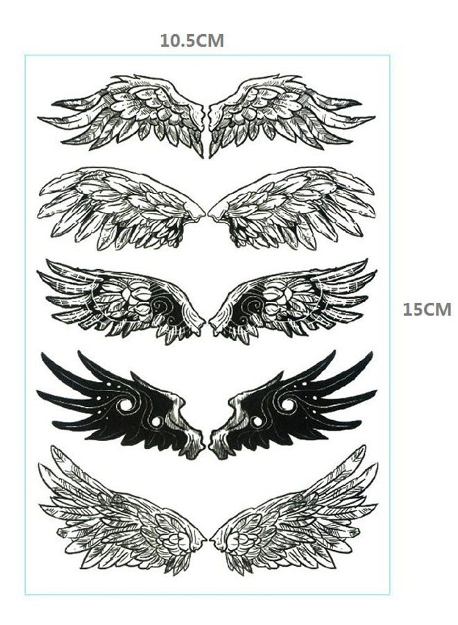 2 Piece Waterproof Temporary Fake Tattoo Stickers Black，Temporary Tattoo Waterproof Long-lasting Word Tattoos Temporary - Image 3