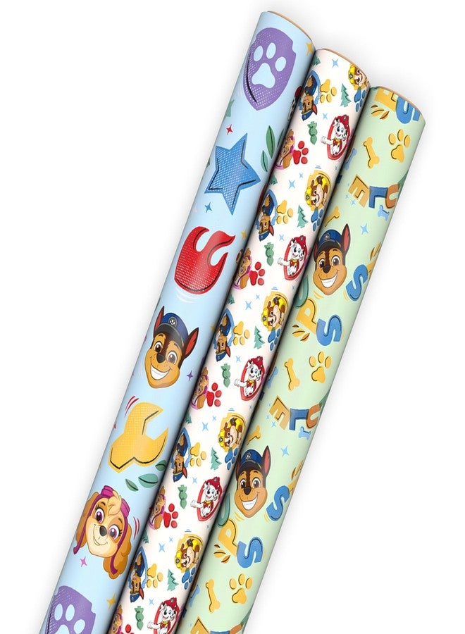 Hallmark Paw Patrol Wrapping Paper Rolls (3 Rolls: 60 Sq. Ft. Total) for Kids, Grandchildren, Birthdays, Christmas, Valentine's Day - Image 1