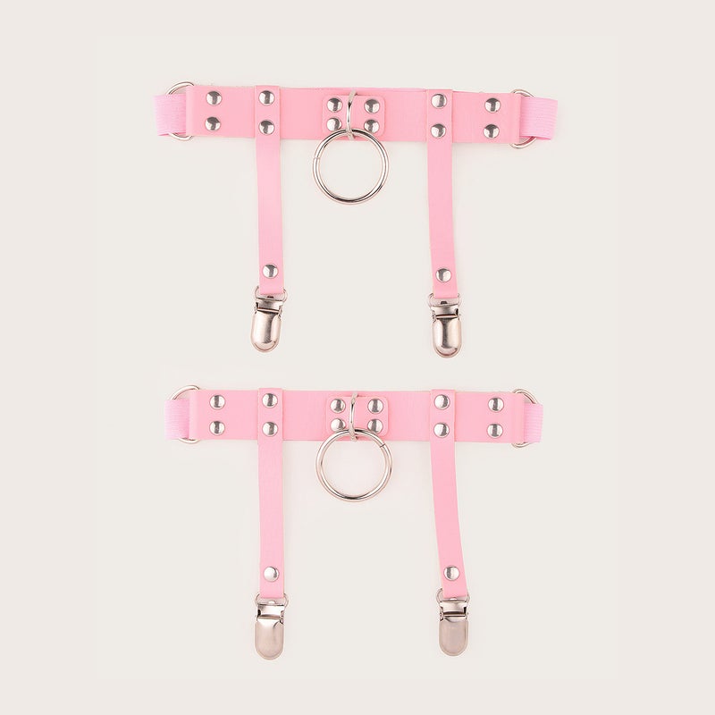 New Loop Punk Handsome Ladies Garter Buckle Metal Leather Y2K Girl Leg Ring Garter Manufacturers - Image 4