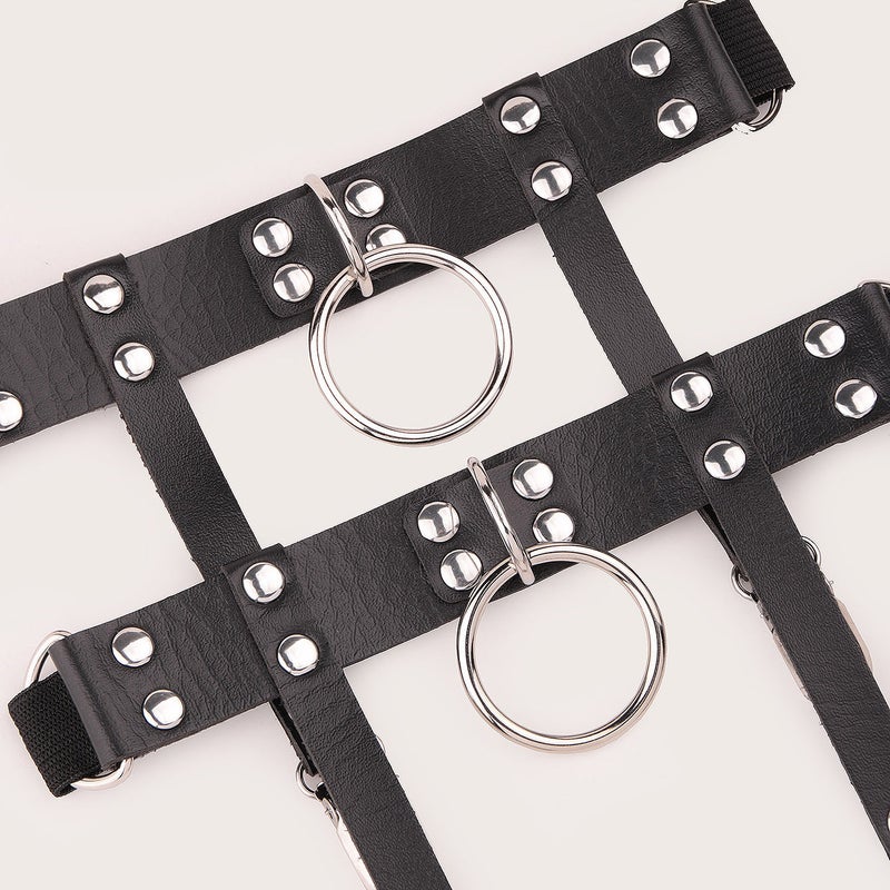 New Loop Punk Handsome Ladies Garter Buckle Metal Leather Y2K Girl Leg Ring Garter Manufacturers - Image 5