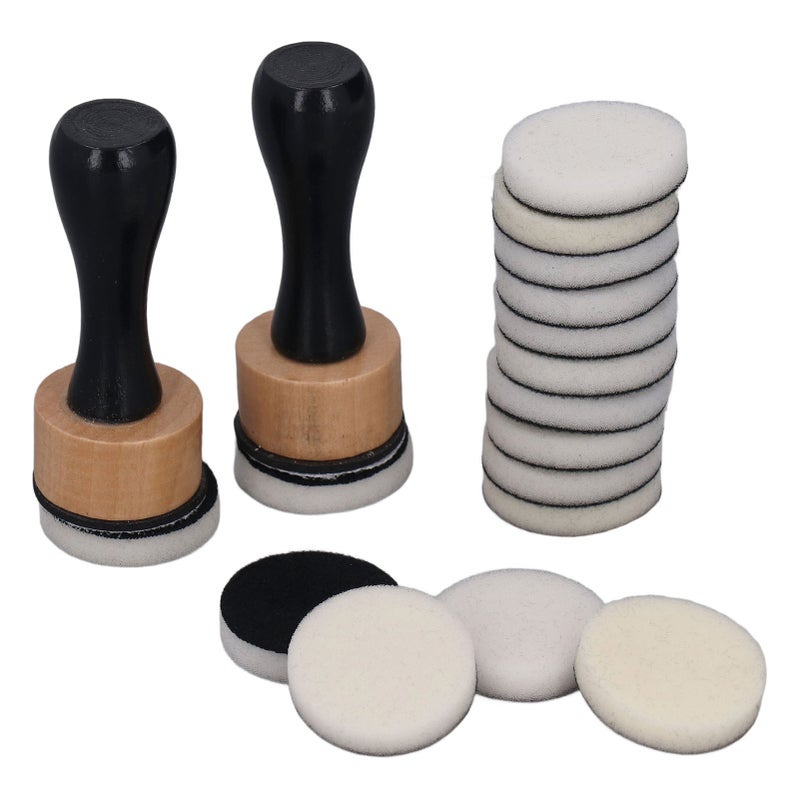Ink Paints Mixing Blending Tool with 2 Handle 14 Round Sponges DIY Production Ink Blending Tool Set for Cardstock Paper Cards - Image 1