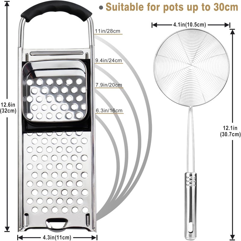 METLUCK Spaetzle Maker, Premium Grade Stainless Steel Spaetzle Maker with Spider Strainer for Homemade Spaetzle German Egg Noodle Maker - Image 4