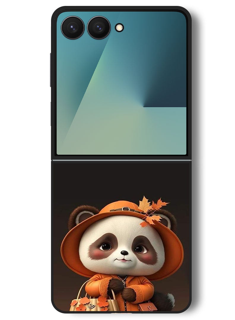Theodor Case Compatible with Samsung Galaxy Z Flip 7 - 6.9 Inch Protection Shockproof Bumper Cover Panda Lady - Image 1