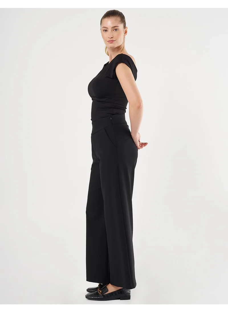 Kayra Corset Belted Pants Black