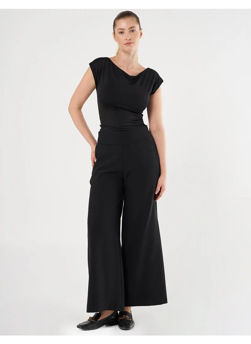 Kayra Corset Belted Pants Black