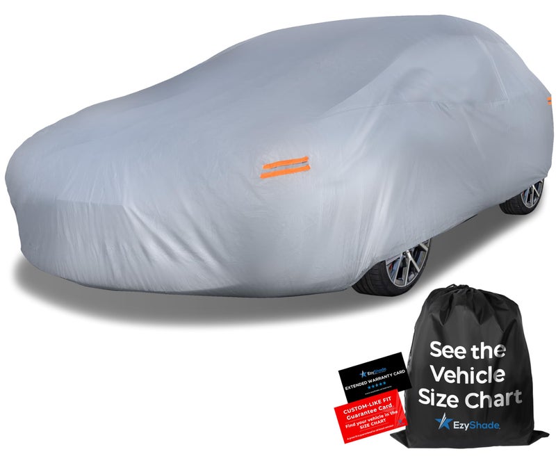 EzyShade 10Layer Waterproof Sports Car Cover See Vehicle SizeChart for Accurate Fit All Weather Full Outdoor Covers Corvette Mustang Porsche Classic Cars Sun Snow Rain Size C3 See SizeChart