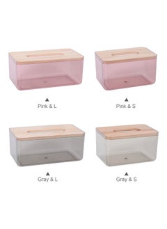 NIBEMINENT Paper Towel Dispenser Wood Tissue Box Cover Holder Pink 23.00 x 10.00 13.00cm  - Image 4