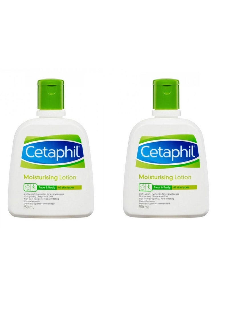 GALDERMA Cetaphil Moisturizing Lotion For Face And Body 250 ml (2 Pack) 