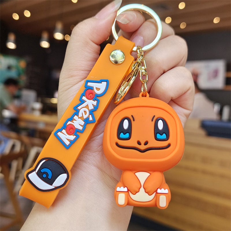 Cute Pokemon Keychain Pikachu Charmander CharmQ version Pikachu-fire-breathing dragon Q version Pikachu-fire-breathing dragon