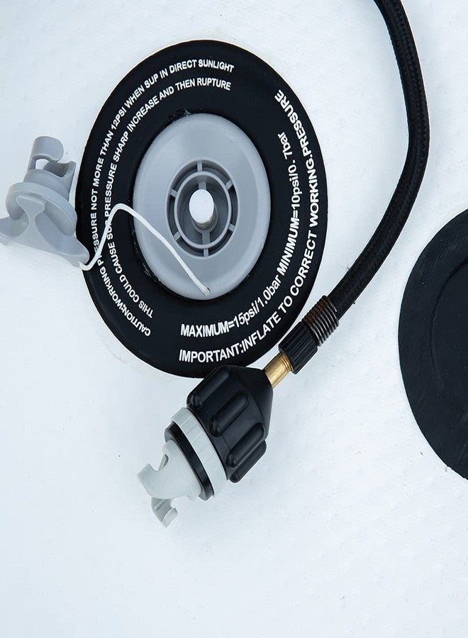 HEYTUR Inflatable Boat SUP Pump Adaptor Standard Schrader Conventional Air Pump Air Valve Adapter Spoke Plate Attachment(Black) - Image 3