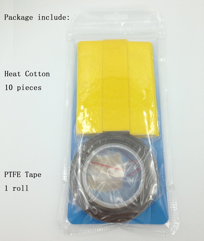 Kweiny Heat Insulation Cotton 10PCS and PTFE High Temp Tape for 3D Printer Makerbot Hotend - Image 5