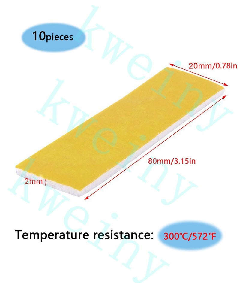 Kweiny Heat Insulation Cotton 10PCS and PTFE High Temp Tape for 3D Printer Makerbot Hotend - Image 2