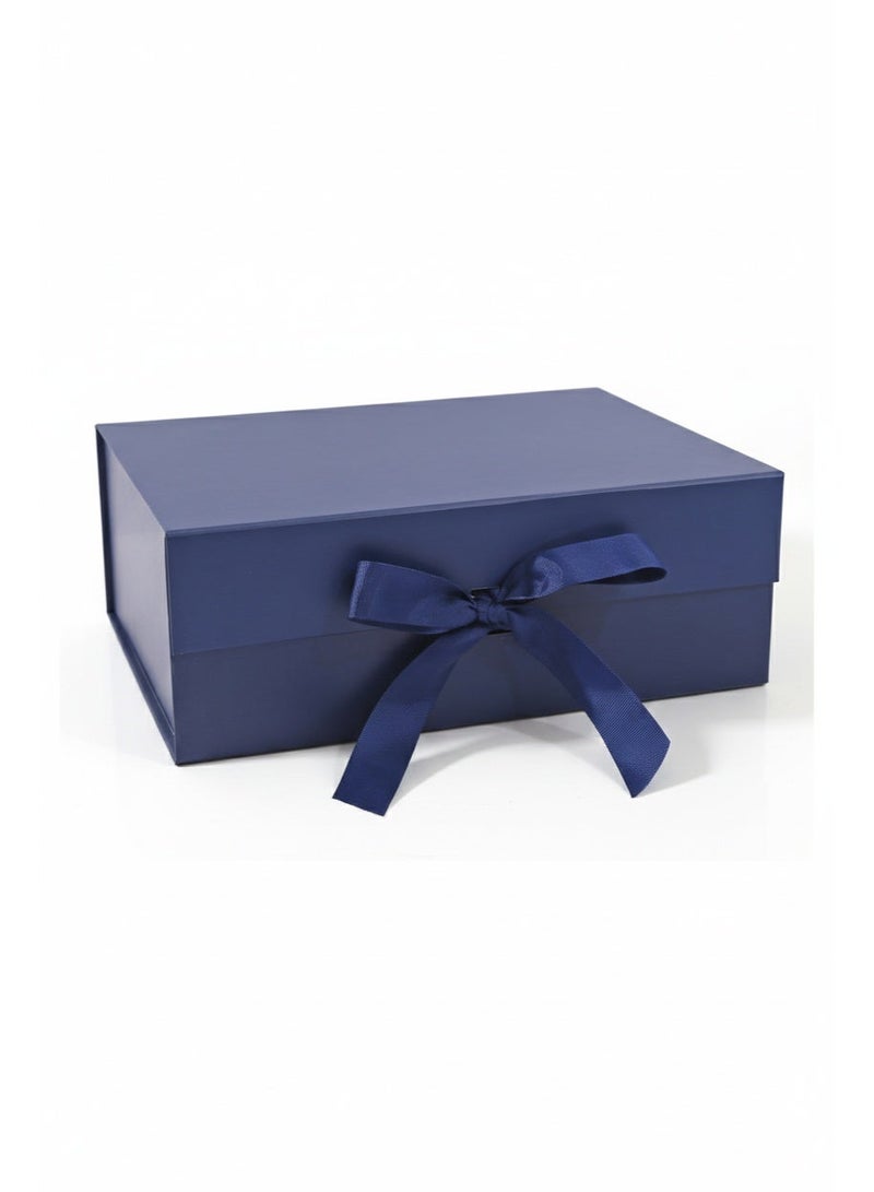 Neox Gift Box,33*25*12cm Blue Large Gift Box with Ribbon, Luxury Magnetic Empty Gift Boxes,Folding Gift Boxes for Presents With Lid, Suitable for Festival, Birthday, Anniversary, Large Gift Boxes with Lid Ribbon and Magnetic Closure for Wrapping Gifts Folding Gift Boxes for Presents With Lid, Suitable for Festival, Birthday, Anniversary - Image 1
