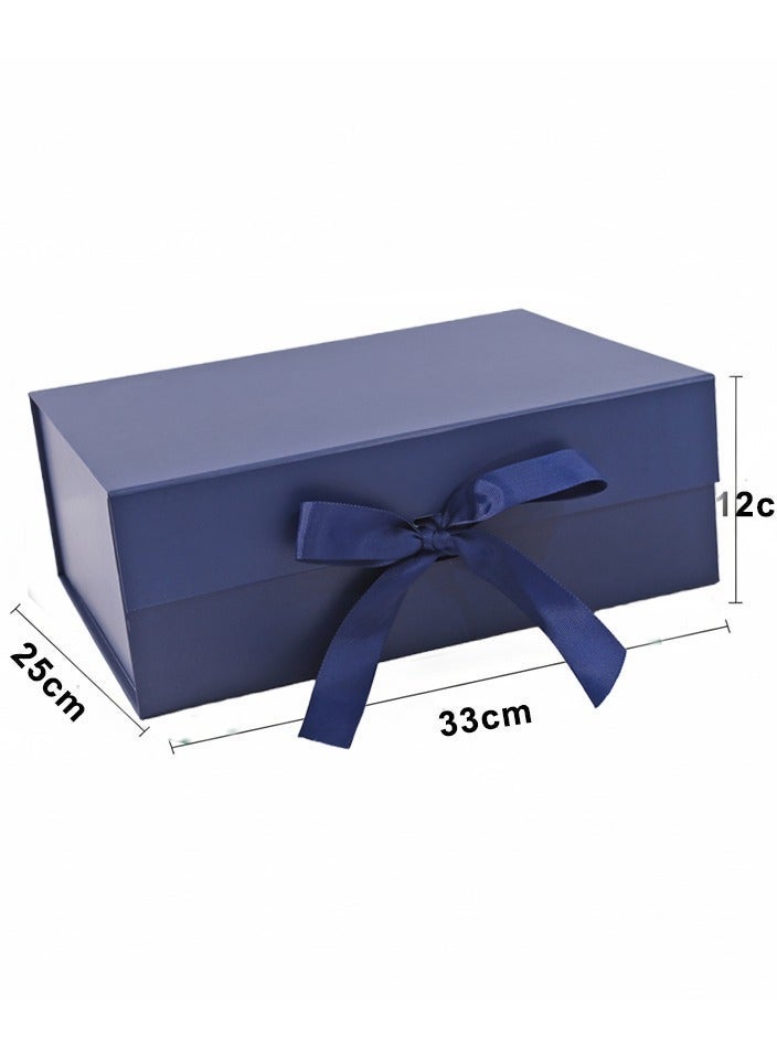 Neox Gift Box,33*25*12cm Blue Large Gift Box with Ribbon, Luxury Magnetic Empty Gift Boxes,Folding Gift Boxes for Presents With Lid, Suitable for Festival, Birthday, Anniversary, Large Gift Boxes with Lid Ribbon and Magnetic Closure for Wrapping Gifts Folding Gift Boxes for Presents With Lid, Suitable for Festival, Birthday, Anniversary - Image 4