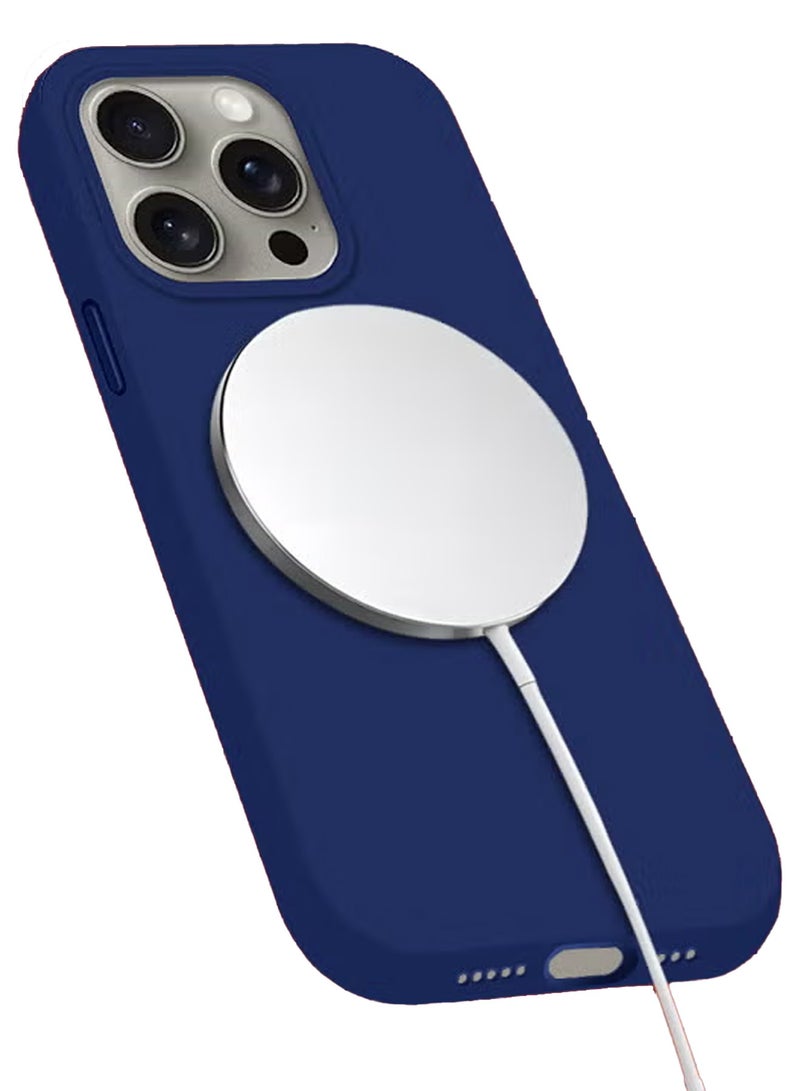 CATANES 3 Pack For iPhone 15 Pro Max Case and 2 Screen Protectors Silicone Case Full Body Protective Cover Shockproof Slim Phone Case Anti-Scratch Soft Microfiber Lining Blue - Image 4