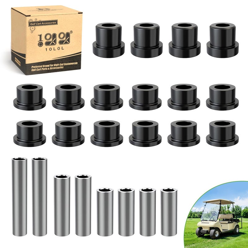 10L0L Front Leaf Spring & Upper A Arm Bushing Kit for Club Car DS Golf Cart 1992-up, Replace OEM 1016346 1016349 1016350 1012303 1015583 - Image 1