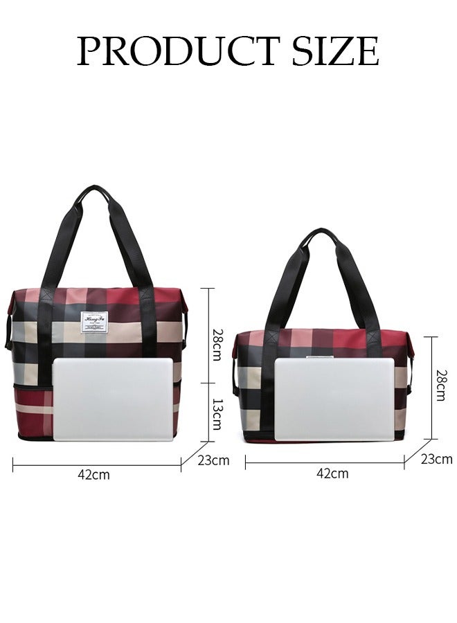 DUNISO Foldable wet and dry dual-use handbag, fitness bag, travel bag, large capacity foldable travel bag, lightweight and waterproof carry on luggage bag for travel - Image 5