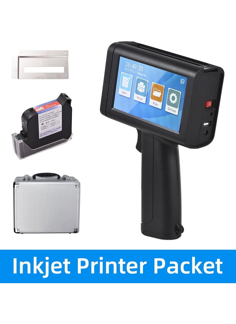 Bisofice - Bisofice Portable Handheld Printer Hand Inkjet Printer Code Printer with 4.3 Inch Touch Screen, 600 DPI, Quick Drying Ink Cartridge for Label/Production Date/Barcode/Brand/Logo/Graphic - Image 1