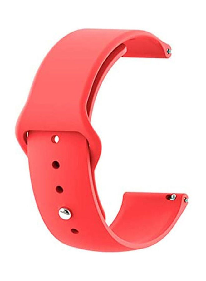 NIBEMINENT Silicone Strap For Smartwatches - Size 22 Red