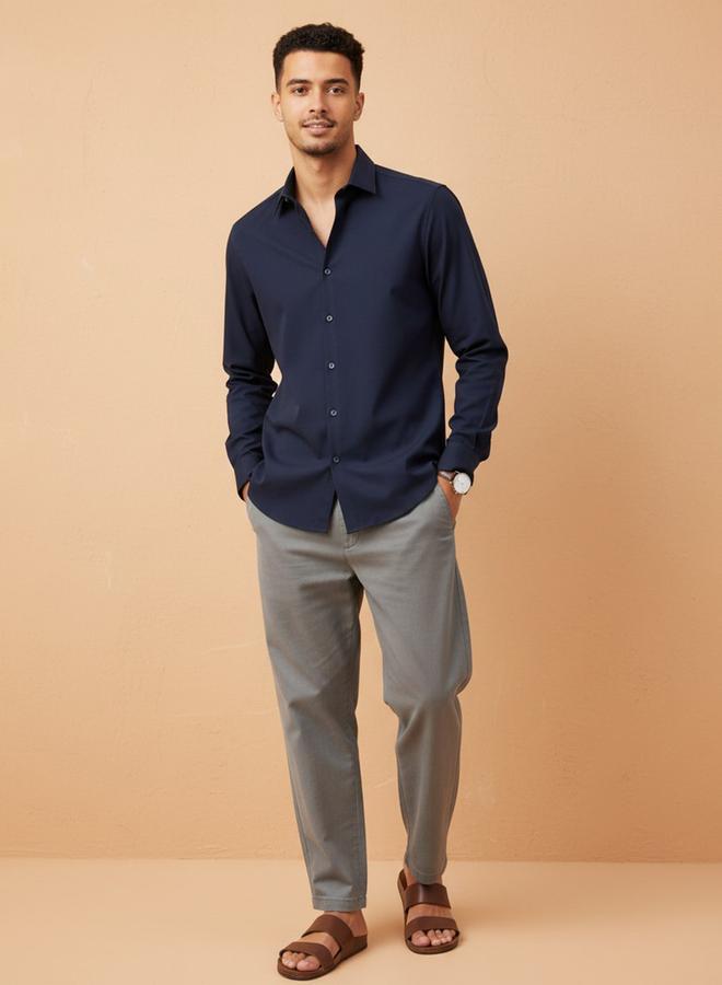 TRULOOM Men Solid Regular Fit Satin Shirt - Image 2