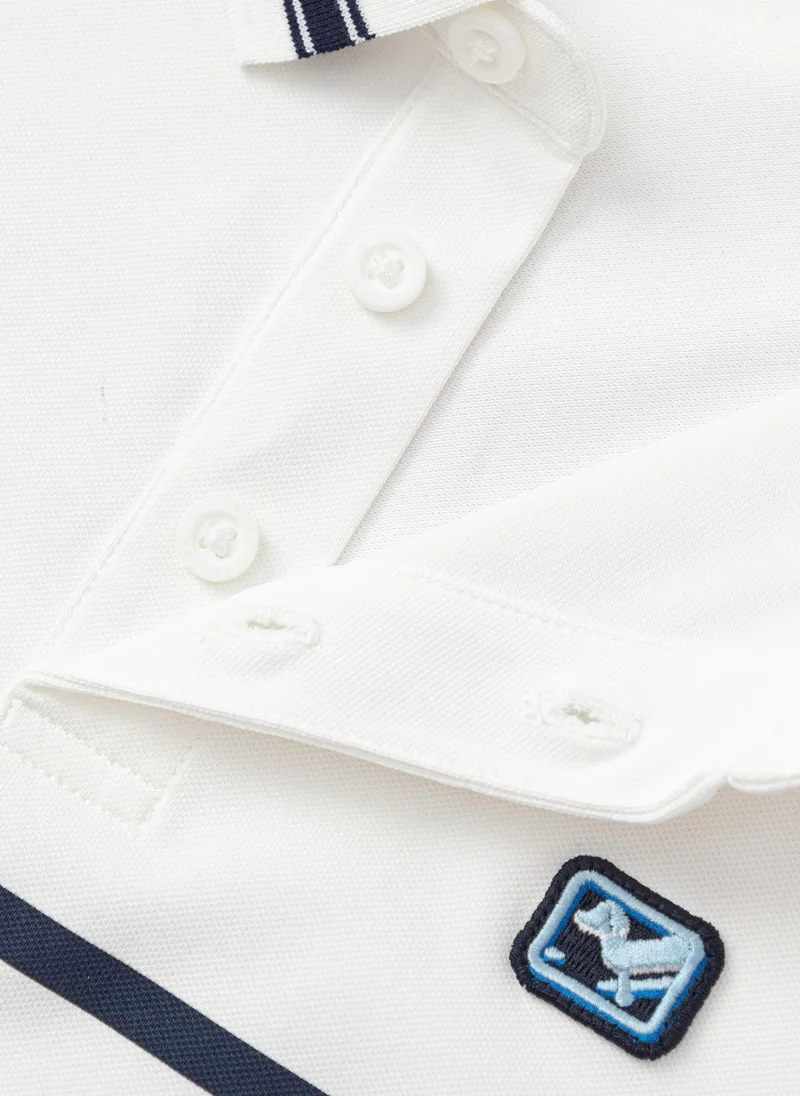 Balabala Blue/White Kids Boys Lapel short-sleeved T-shirt for Men | Best Price UAE