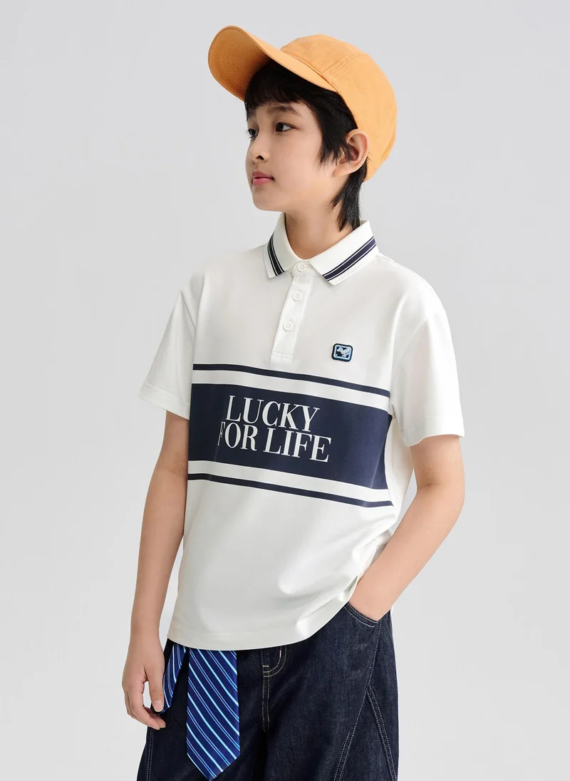 Kids Boys Lapel short-sleeved T-shirt