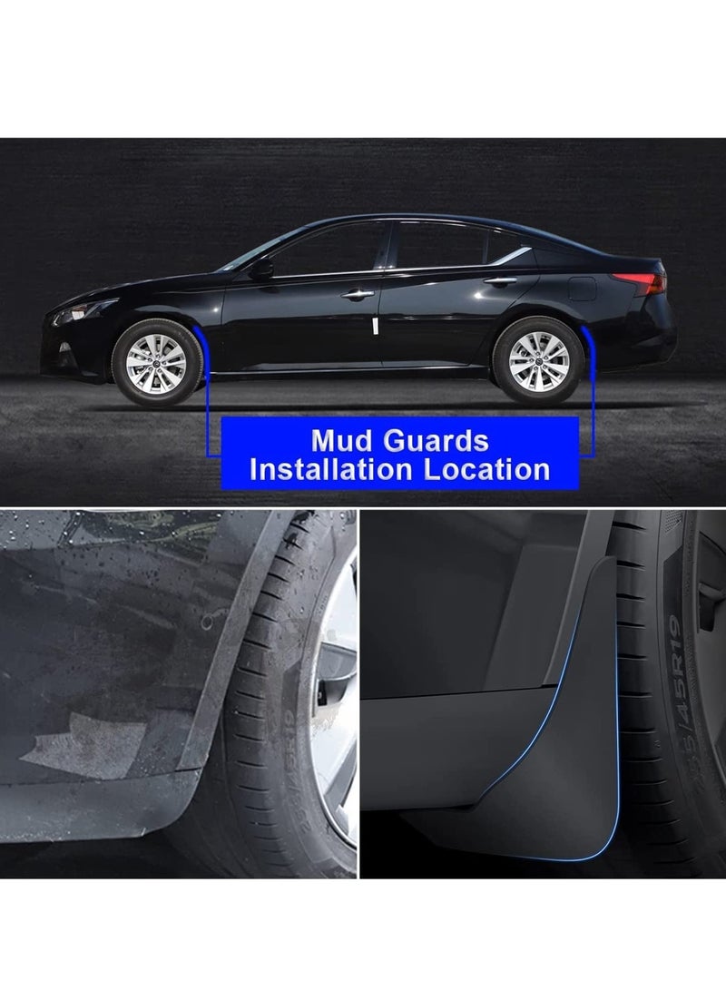 سيوسي Car Mud Flaps Splash Guards Fit for Nissan Altima 2019 2020 2021 Automotive Accessories, Heavy Duty Front and Rear Mudguards Fender Flares No Need to Drill Holes Black 4PCS Set - Image 2