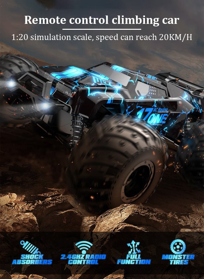 جودي بلاي سيارة تحكم عن بُعد 1:20 للسباقات على الطرق الوعرة والانزلاق والتسلق - سيارة لعبة بالتحكم عن بُعد مناسبة للأطفال من عمر 8 سنوات فما فوق - Image 2