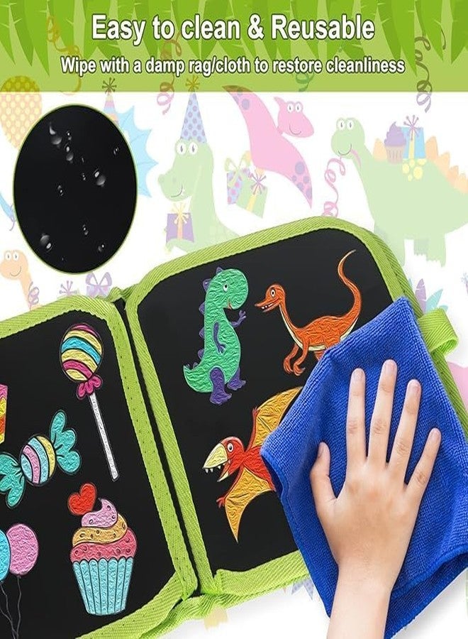 Shopimoz 14 Pages Erasable Doodle Book with 12 Markers & Wet Wipes Reusable Drawing & Coloring Pad | Magic Water Slate Activity Kit for Boys & Girls | Travel Sketching & Painting Book - Image 3