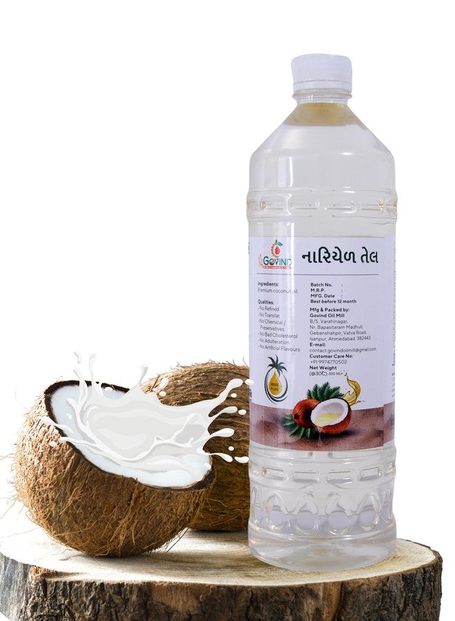 Govind 100% Natural & Pure Soul, Cold-Pressed Coconut Oil | Health & Beauty | Skin care | Edible Grade - Natural Moisturizer & Cooking Oil | 500ML - Image 3