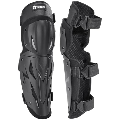 Tanden Motorcycle Knee Pads for Men Knee and Shin Guards, Motorcycle Leg Protection Armor Motocross Knee Guards Dirt Bike Pads Adjustable Crashproof Adults Protective Gear - Image 1