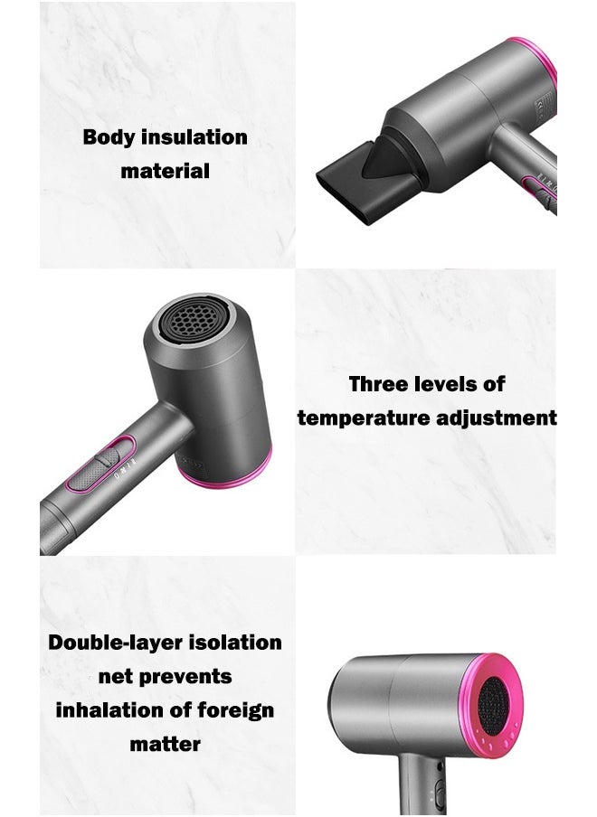 Hair Dryer Professonal Dryers Thermo-Control Hairdryer Fast Drying Low Noise with Diffuser
