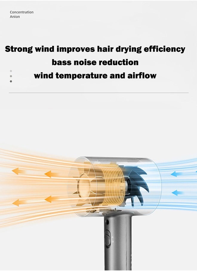 Hair Dryer Professonal Dryers Thermo-Control Hairdryer Fast Drying Low Noise with Diffuser