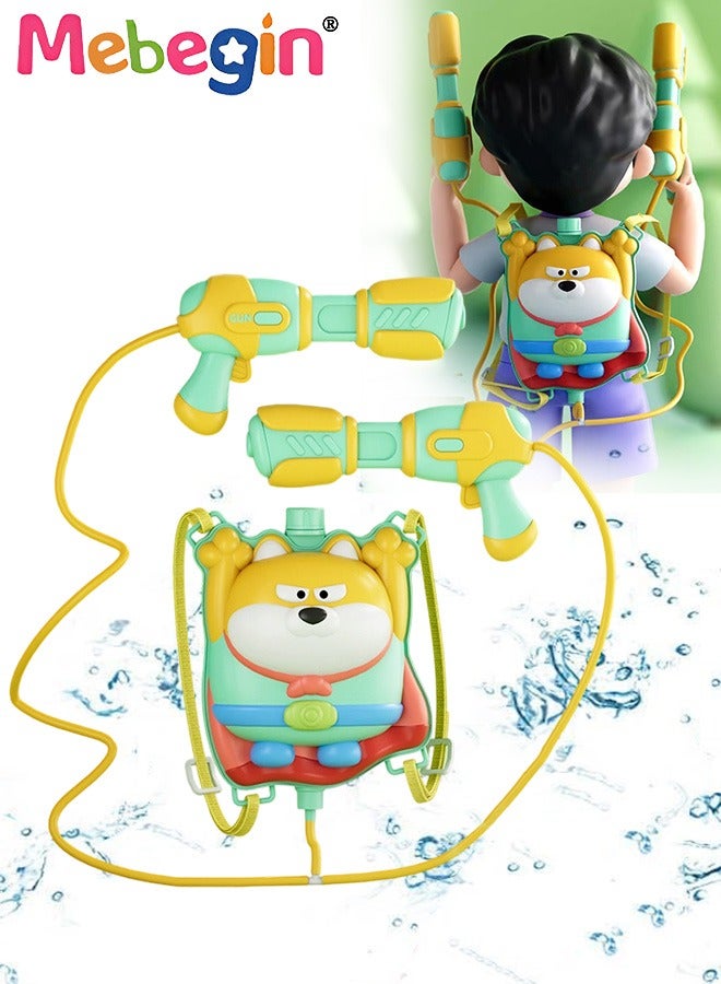 MEBEGIN Electric Backpack Water Gun with 2 Modes and 8-10m Range, Kids Backpack Water Blaster, 2 Water Gun and Backpack with Adjustable Straps for Comfort and Control, Fun Beach Sand Toys, Interactive Outdoor Game, Perfect Summer Gift - Image 1