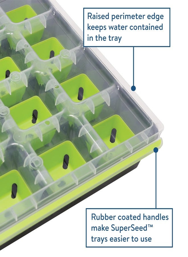 بيربي صينية إنبات البذور Burpee SuperSeed | صينية إنبات بذور قابلة لإعادة الاستخدام بـ 36 خلية | لإنبات بذور الخضراوات والزهور والأعشاب | مجموعة زراعة داخلية لشتلات النباتات | لضمان نجاح الإنبات - Image 3