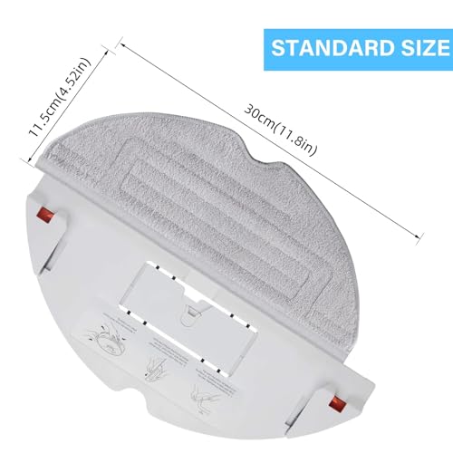 AnDongo 6 Pcs Mop Cloth Pad for Roborock S8 / S8+ / S7 MaxV Ultra / S7 Pro Ultra / VibraRise Mopping Pad Replacement Accessory (Light Gray) - Image 3