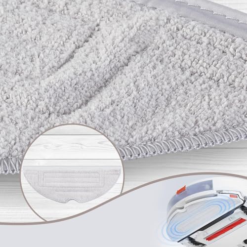 AnDongo 6 Pcs Mop Cloth Pad for Roborock S8 / S8+ / S7 MaxV Ultra / S7 Pro Ultra / VibraRise Mopping Pad Replacement Accessory (Light Gray) - Image 5