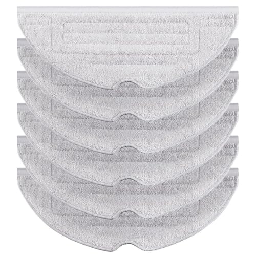 AnDongo 6 Pcs Mop Cloth Pad for Roborock S8 / S8+ / S7 MaxV Ultra / S7 Pro Ultra / VibraRise Mopping Pad Replacement Accessory (Light Gray) - Image 1