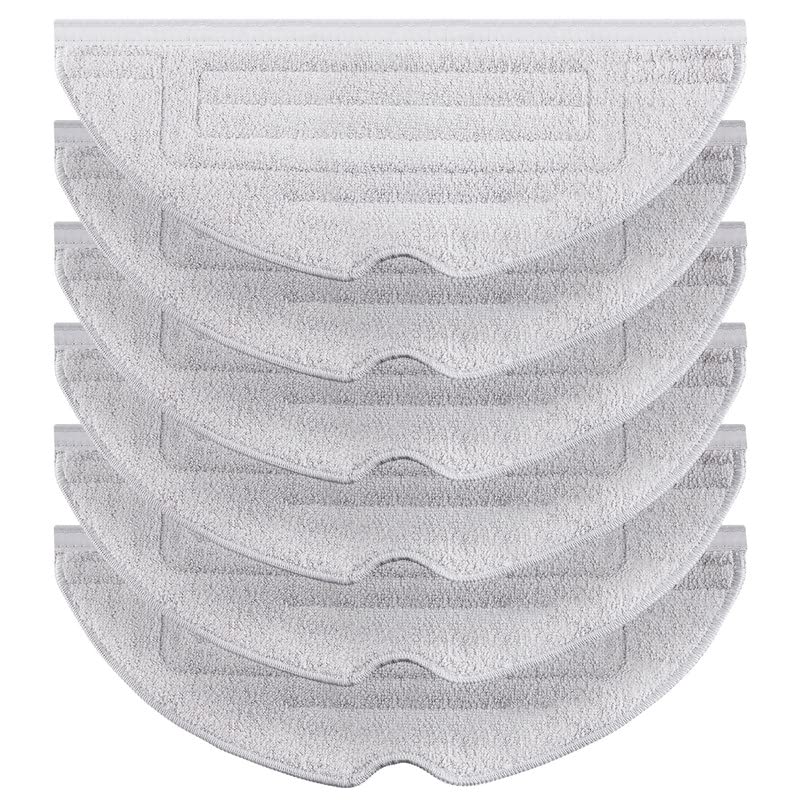 AnDongo 6 Pcs Mop Cloth Pad for Roborock S8 / S8+ / S7 MaxV Ultra / S7 Pro Ultra / VibraRise Mopping Pad Replacement Accessory (Light Gray) - Image 4