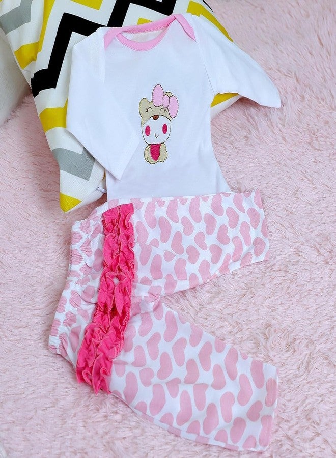 scnbom Reborn Baby Dolls Girl Clothes for 17-24inch Outfits Accesories (Pink Bear 4pcs Set) - Image 4
