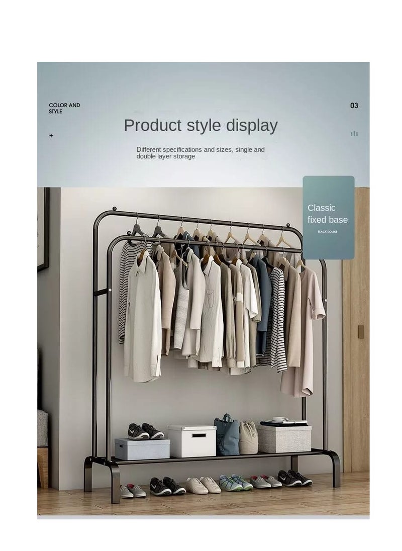 Generic - Simple Coat Rack Clothing Rack Drying Rack Floor Standing Clothes Hanging Storage Home Furniture Telescopic Mobile Cloth Rail - Image 1