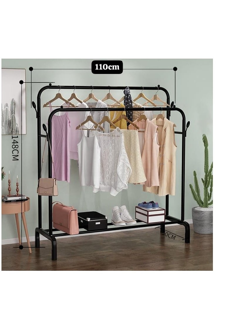 Generic - Simple Coat Rack Clothing Rack Drying Rack Floor Standing Clothes Hanging Storage Home Furniture Telescopic Mobile Cloth Rail - Image 1