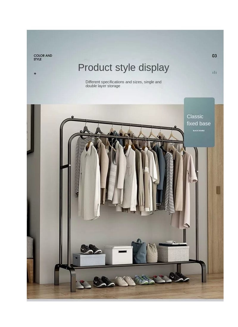 Generic - Simple Coat Rack Clothing Rack Drying Rack Floor Standing Clothes Hanging Storage Home Furniture Telescopic Mobile Cloth Rail - Image 1