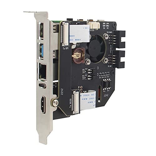 Geekworm KVM-A8 PCIe Version for Raspberry Pi 4 Model B KVM Over IP Support KVM V3 PoE ATX Video CSI (Unassembled and Not Include Raspberry Pi 4/SD Card/Power Adapter) - Image 1