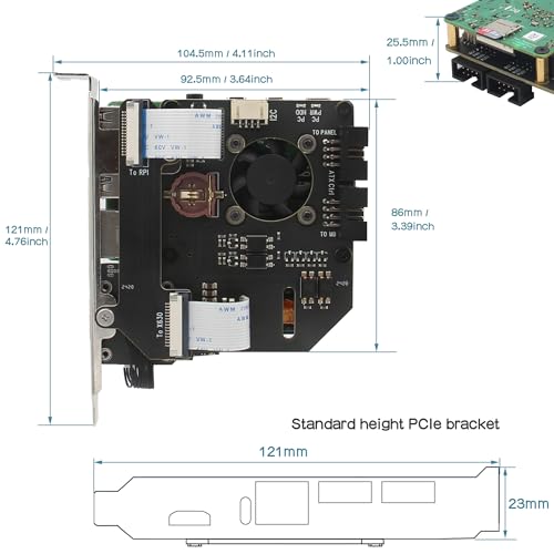 Geekworm KVM-A8 PCIe Version for Raspberry Pi 4 Model B KVM Over IP Support KVM V3 PoE ATX Video CSI (Unassembled and Not Include Raspberry Pi 4/SD Card/Power Adapter) - Image 5