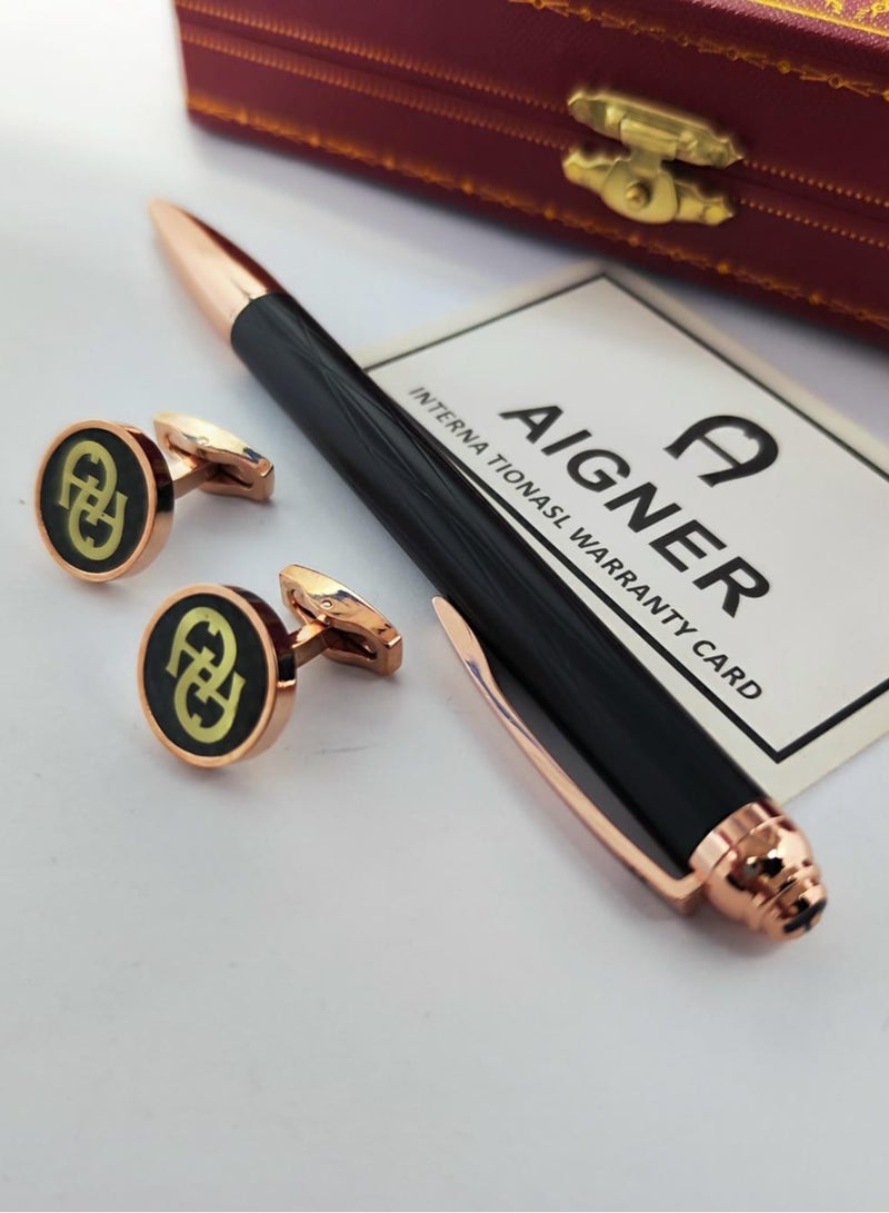 Aignis New Aigner pen and cufflink, latest version 