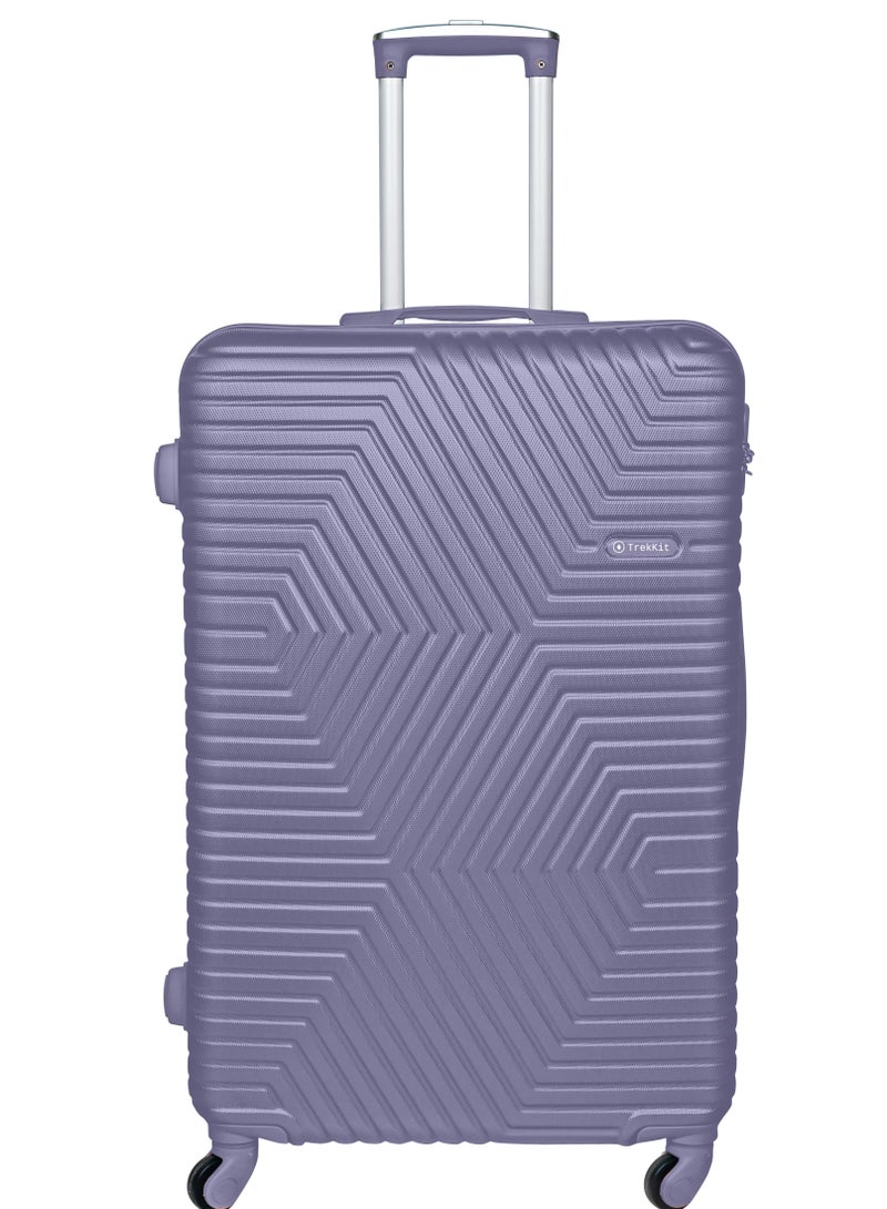 TRAVEL WAY TrekKit Lightweight Luggage Set of 3 Bag - 3 Sizes Hardshell Suitcase Spinner Luggage for Travel | ABS Luggage with 4 Spinner Wheels (Purple, Set of 3)  - Image 2