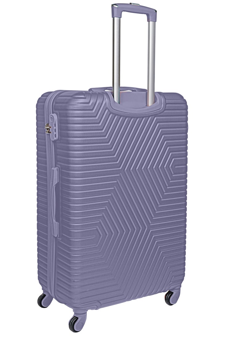 TRAVEL WAY TrekKit Lightweight Luggage Set of 3 Bag - 3 Sizes Hardshell Suitcase Spinner Luggage for Travel | ABS Luggage with 4 Spinner Wheels (Purple, Set of 3)  - Image 3